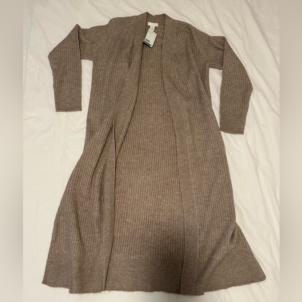 H&M Brown Long Cardigan